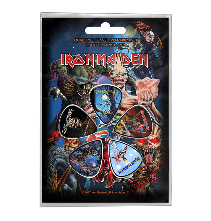 Collectible Iron Maiden Guitar Pick Set from Later Albums