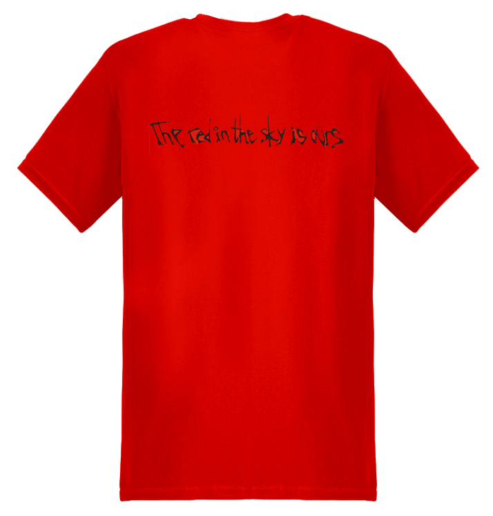 AT THE GATES - Stylish 'Red in the Sky' Red Cotton T-Shirt for Fans