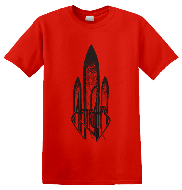 AT THE GATES - Stylish 'Red in the Sky' Red Cotton T-Shirt for Fans