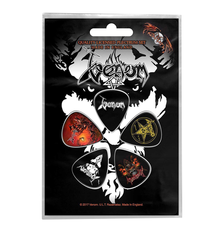 VENOM - High - Quality 'Black Metal' Set of 5 Guitar Picks
